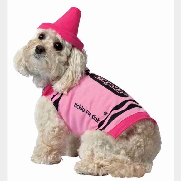 Dog pink crayon costume Small - Picture 1 of 4